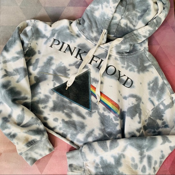 ๐ PINK FLOYD TIE DYE CROPPED HOODIE - Picture 3 of 8
